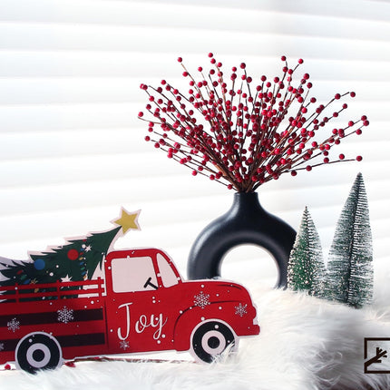 ZIFTY 15Pcs Artificial Holly Berry Stem, 16.5 Inch Holly Berry Pick Decorative Wire Branch Sprays for Christmas Tree Decorations DIY Crafts Flower Arrangements Wedding Holiday Home Decor (Red)