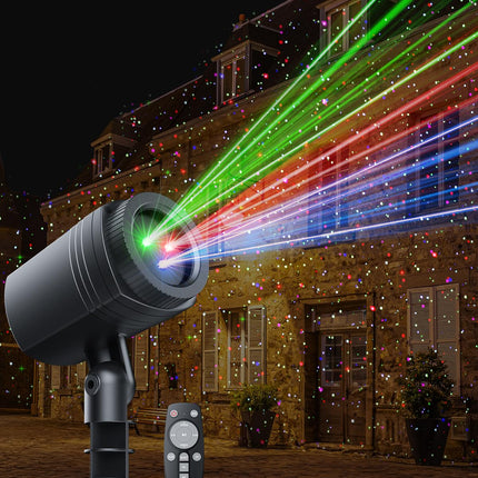 Christmas Laser Lights Outdoor, RGB (Red, Green, Blue) Christmas Light Projector, Brighter Projection Lights for Christmas, Holidays, and Parties (Red and Green and Blue)