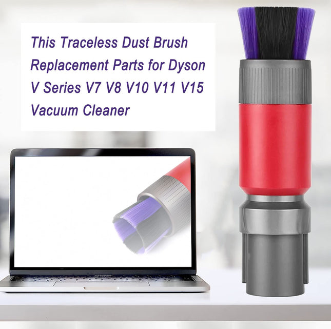 V8 V10 Traceless Dust Brush Compatible For Dyson V7 V8 V10 V11 V15 Vacuum Cleaner, Soft Bristle Dust Removal Brush, For Fine Surfaces.