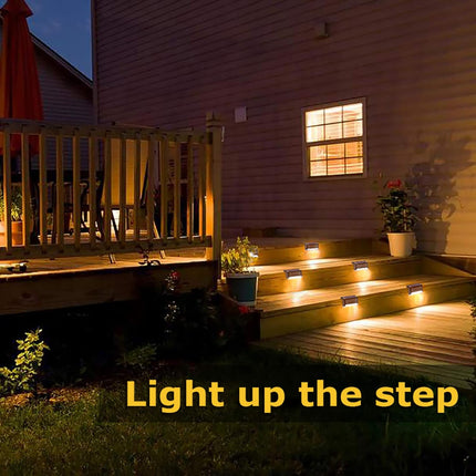 Solar Deck Lights Outdoor, 16 Pack Solar Step Lights Led Waterproof Patio Decor Solar Lights For Outside Railing, Stairs, Fence