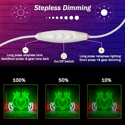Christmas Neon Sign Dimmable Christmas Neon Lights Christmas Led Neon Signs for Wall Decor Merry Christmas Neon Sign for Kids Room Xmas