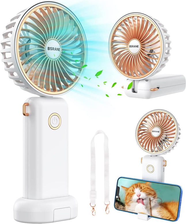 Personal Fan, Portable Fan Rechargeable, 3600Mah Handheld Fan That Blow Cold Air, 4 In 1 Necklace Fan, Mini Hand Fan For Travel