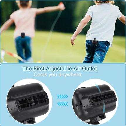 8000Mah Waist Fan With 32H Working Time, Portable Mini Shirt Fan With 3 Speeds, Battery Powered HandsFree Wearable Body Fan