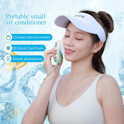 Mini Portable Handheld Air Conditioner Usb Rechargeable BatteryPowered Personal Handheld Cooler, Fast Cold Compress Cooling