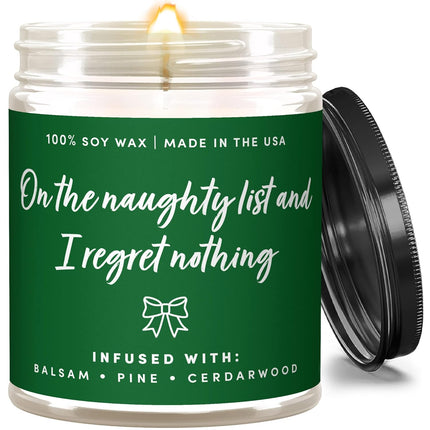 WAX & WIT Christmas Candles Scented, Christmas Tree Candle, Pine Scented Candle, Holiday Candles, Winter Candles, Christmas Scented Candles, Holiday Candle Scented, Balsam and Cedar Candle – 9oz