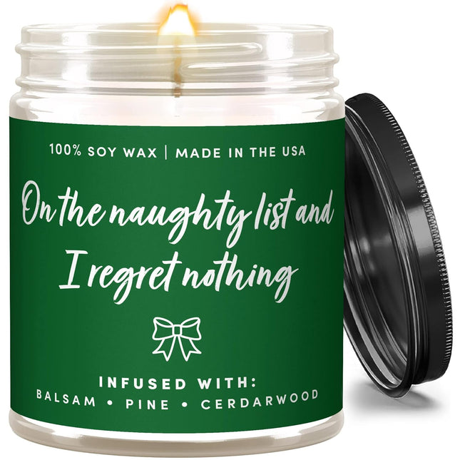 WAX & WIT Christmas Candles Scented, Christmas Tree Candle, Pine Scented Candle, Holiday Candles, Winter Candles, Christmas Scented Candles, Holiday Candle Scented, Balsam and Cedar Candle – 9oz