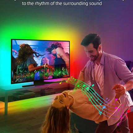 MATICOD LED Lights for TV Led Backlight, 13.1ft RGB Led Strip Lights for TV Lights Behind, USB Led Light Strip for 45-60in TV, Bluetooth APP Control Music Sync Strip Lighting for Christmas Decorations