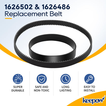 Keepow Belts Set For Bissell 3071 Powerforce Powerbrush Pet Xl And Turboclean Dualpro Pet 3072, 3067, 30673, 3109 Carpet Cleaner, Parts 1626502 & 1626486 2+2 Pack