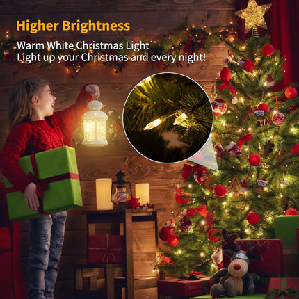 Christmas Lights LED String Lights 20 LED 4 Pack for Holiday Decorations, Christmas Tree Lights, Party, Xmas, Birthday, Wedding, Patio, Stair, Home Decor, Battery Powered, Indoor and Outdoor Use