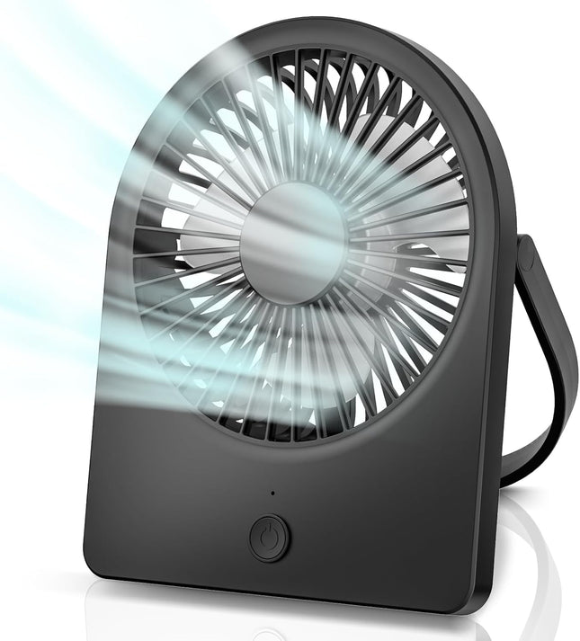 3.5 Usb Fan, Strong Wind Ultra Quiet Small Desk Fan Foldable 3 Speeds Adjustable, UsbC Corded Powered Personal Fan For Home