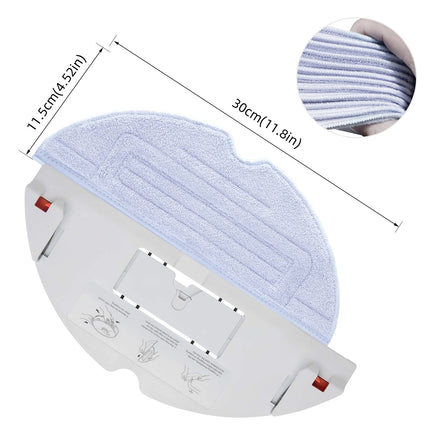 6Pcs Mop Cloth Pad For Roborock S7 S7+ S7 Maxv S7 Maxv Plus S7 Maxv Ultra S7 Pro Ultra S8 S8+ Robot Vacuum Microfiber Vibrarise Mopping Pad Accessory Blue Gray.