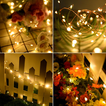 Dailyart Solar String Lights Outdoor, 120 LED Waterproof Solar Christmas Lights with 8 Lighting Modes for Tree Yard Garden Party Xmas Decorations, Warm White