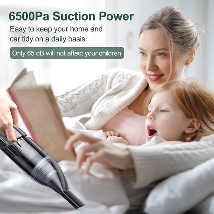 Handheld Vacuum Cleaner Cordless Mini Car Vacuum Cleaner Rechargeable For Car, Home, Office, Pet Hair Travel Cleaning Black