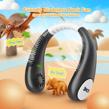 Kids Neck Fan, Portable Bladeless Fan For Kid 414Y Girls Boys, 2600Mah Usb Personal Mini Fan Cooling Fan For Travel/Camping/Study