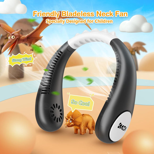 Kids Neck Fan, Portable Bladeless Fan For Kid 414Y Girls Boys, 2600Mah Usb Personal Mini Fan Cooling Fan For Travel/Camping/Study
