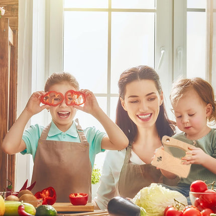10 Pieces Wooden Kids Kitchen Knife Set, Include Wood Kids Knife Plastic Potato Slicers Cooking Knives Children'S Safe Knifes