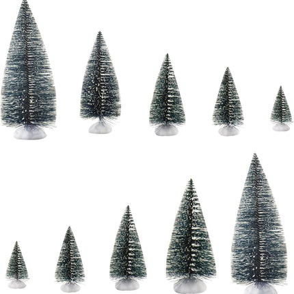 10 Green Scenery Landscape Model Cedar Trees Snow Frost Tree Train Scenery Landscape Pine Miniature Diorama Trees Mixed Model for Road Architecture Building DIY Holiday Party DIY Room Decor