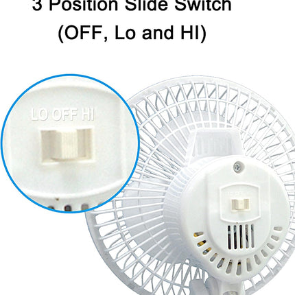 Optimus F0600 6 Electric Fan, White