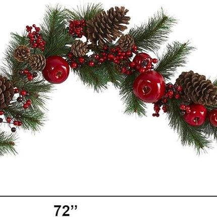 Nearly Natural 6ft. Apple, Berries and Pinecone Artificial Garland