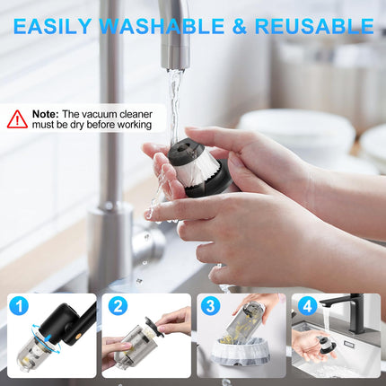 Handheld Car Vacuum Cleaner Cordless, 20000Pa High Power Hand Held Vacuum Cleaner With Brushless Motor, 180°Foldable & Dual Led Light, Portable Vacuum Cleaner For Car Home Office