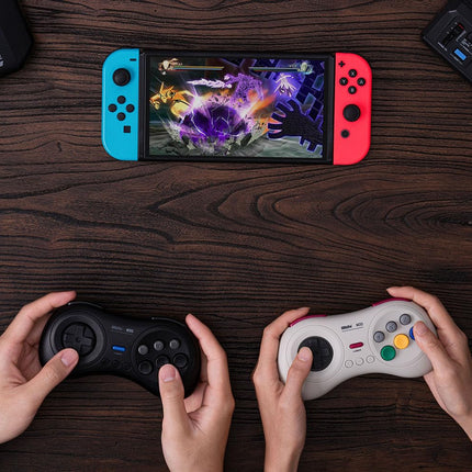 8Bitdo M30 Bluetooth Controller for Switch, Windows and Android, 6-Button Layout for SEGA’s Classic Games (White)