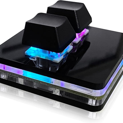 NONO OSU keypad 2-Key Red axis Gaming USB Keyboard,Hotswap Mechanical Keyboard,Mini Mechanica RGB keypad for macros and Rhythm Games.