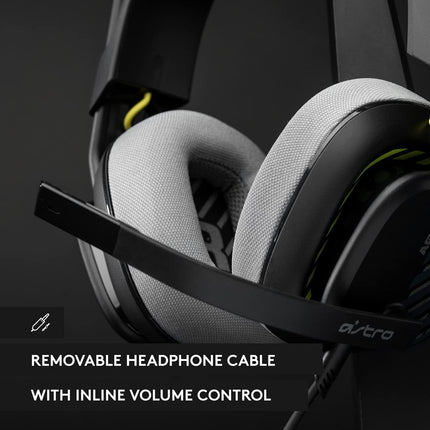 Astro A10 Gaming Headset Gen 2 Wired Headset - Over-Ear Gaming Headphones with flip-to-Mute Microphone, 32 mm Drivers, Compatible with Xbox, PC - Black