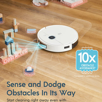 Yeedi Vac 2 Robot Vacuum And Mop Combo, Powerful 3000Pa Suction With Smart Mopping, Advanced 3D Obstacle Avoidance,110 Min Runtime Ideal For Carpet, Hard Floor Cleaning And Pets Family