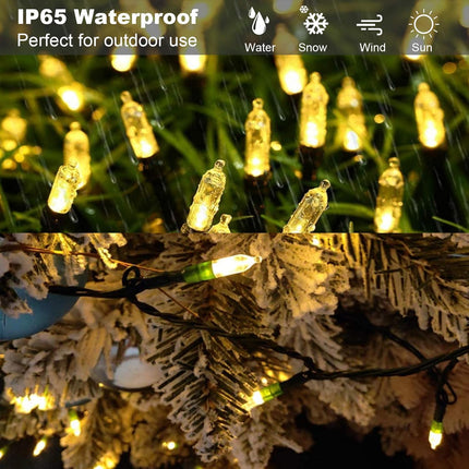 18ft Battery Operated String Lights,Outdoor String Lights Christmas Lights 50 Led String Lights with Remote Timer Waterproof for Indoor Outdoor Garden Party Christmas Decoration, Warm White