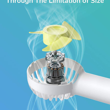 Jisulife Mini Fan Battery Operated Handheld With 2000 Mah Or Usb Powered Personal Fan,3 Speeds,Enhanced Airflow, Rechargeable