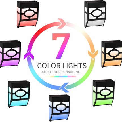 Otdair Solar Lights Outdoor, 2Modes Decorative Led Solar Fence Lights Waterproof, Solar Deck Lights For Deck, Fence, Patio, Yard