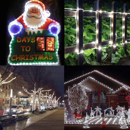 196ft 600 LED Solar Rope Lights Outdoor Waterproof 60M Solar Powered String Lights Super Long Fairy Light with Timer Solar Tube Lights Garden Christmas Lights for Deck Patio Pool Weeding Yard Decor