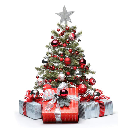 Star Christmas Tree Topper Lighted with Built-in Rotating Magic Ball, Christmas Decoration, LED Treetop Projector for Crown Christmas Tree, Xmas/Holiday/Winter Home Wonderland Party Ornament