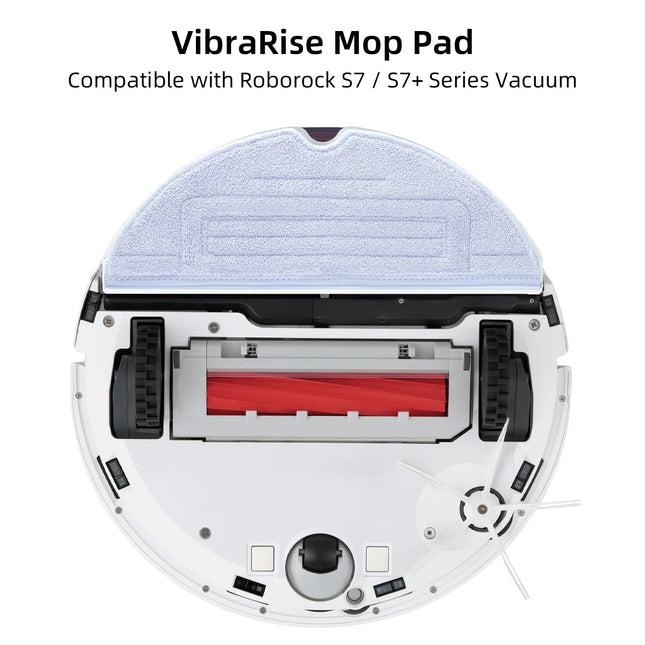 6Pcs Mop Cloth Pad For Roborock S7 S7+ S7 Maxv S7 Maxv Plus S7 Maxv Ultra S7 Pro Ultra S8 S8+ Robot Vacuum Microfiber Vibrarise Mopping Pad Accessory Blue Gray.
