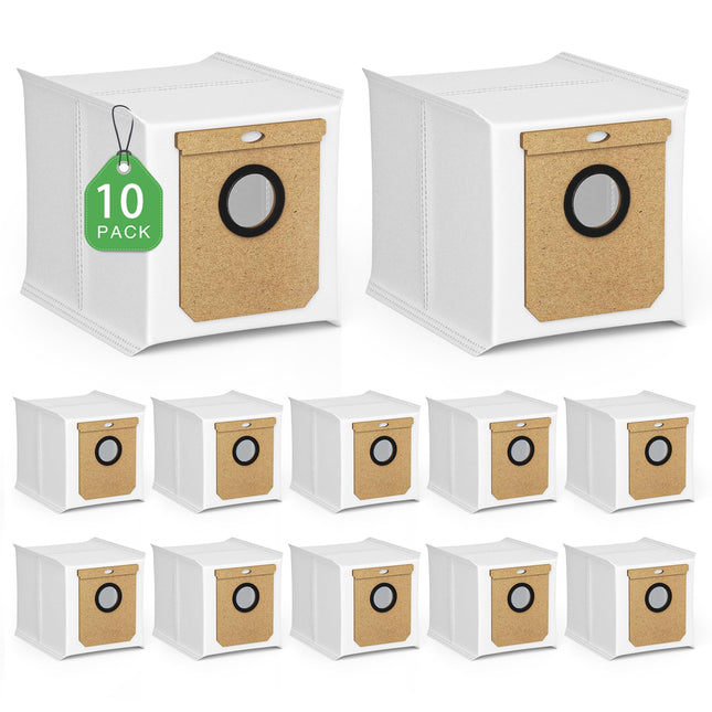 10 Pack Dust Bags For Eufy L60 L50 Hybrid Robot Vacuum With Self Empty Station, 2.5L L60 L50 Bags For Haier H9+, Conga Home 10000, 8090 Ultra, 9090 Ai Vacuum Cleaner