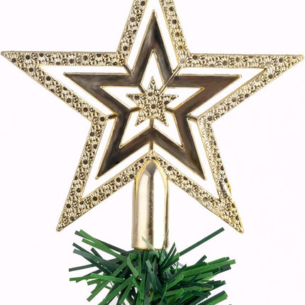 Sunnyglade 22Inch Tabletop Christmas Tree Mini Artificial Christmas Tree with 30 LED Lights & 24 Pcs Christmas Ball for Table Top Desk Classic Series Holiday Decoration (Green)