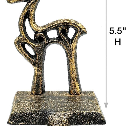 6 Pieces Reindeer Christmas Stocking Holder Christmas Hooks Skid Mantel Hooks Hanger for Fireplace Standing Christmas Decorations