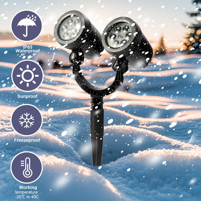 Christmas Projector Lights Outdoor, Snowflake Projector Dynamic Christmas Projector Lights Waterproof LED Snowfall Projector Lights for Indoor Outdoor ChristmasDecoration, Holiday, Yard Decor