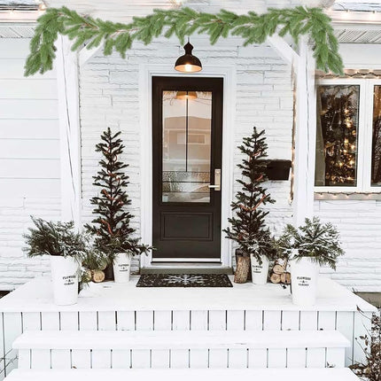 6FT Pine Christmas Garland, Artificail Christmas Greenery Garland,Realistic Cedar Garland Cypress Garland for Holiday Mantel Fireplace Table Centerpiece Decoration