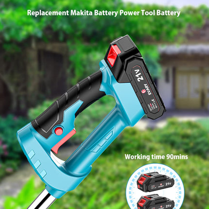 Weed Wacker Cordless 21V, 47" Adjustable String Trimmer with Blade, Brush Cutter Lawn Edger Battery Powered 6000mAh, Lightweight Cordless Weed Eater Grass Trimmer for Lawn Trimming Lawn Care