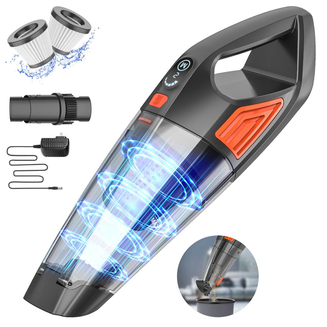 Handheld Vacuum Cordless Car Vacuum, Dust Buster Hand Vcauum Rechargeable With Largecapacity Battery, Lightweight Rechargeable Powerful Portable Vacuum For Car, Home And Pet Hair