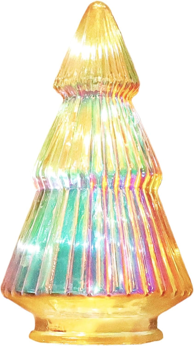 Tower Glass Christmas Tree, Colorful Tabletop Glass Christmas Tree Decoration, 7.5 in Christmas Decoration Tree, Glass Christmas Decoration Home Decoration Holiday Decoration