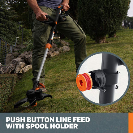 Worx WG170.3 20V Power Share GT Revolution 4.0Ah 12" Cordless String Trimmer (Batteries & Charger Included)