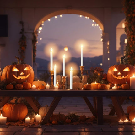 VIHOSE 36 Pcs Halloween Flameless Candles Bulk Floating Candles with Remote and Timer Flickering Hanging Candles Battery Operated Led Light for Christmas Halloween Wedding Party