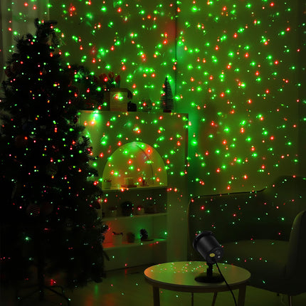 Christmas Laser Lights Projector Holiday Seasonal Lighting Show, as Seen on TV Xmas Static Red and Green Star Spread Out, for Celebration Performance Decorative Lights, Outdoor and Indoor