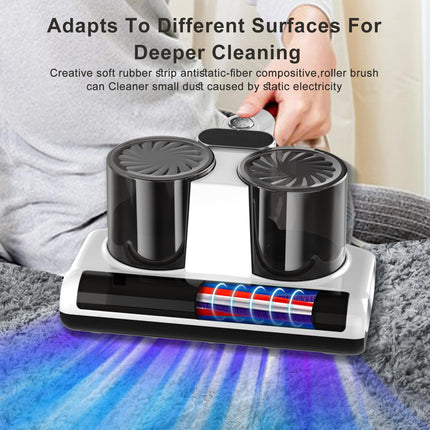 Bed Vacuum Cleaner, Uv Mattress Vacuum With Roller Brush & High Heating, Double Dust Cup, 500W Powerful Suction Handheld Vacuums Effectively Clean Up Bed