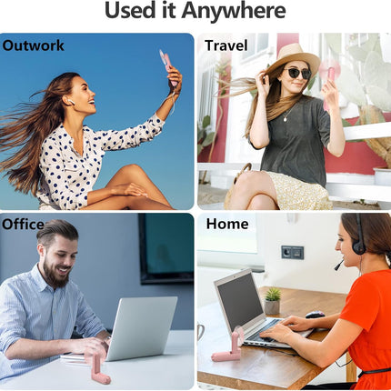 Handheld Mini Fan, Portable Foldable Fan With Usb Rechargeable, Small Pocket Fan, Battery Operated 1214 Hours For Women Men Commu