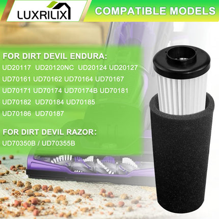 F112 Filter For Dirt Devil Endura F112 Odor Trapping Filter, Compatible With Dirt Devil F112 Ud20120Nc Ud70161 Ud70167 Ud70181 Ud70187 Ud70171 Ud70174 Ud70174B Ud70164 Ud70185