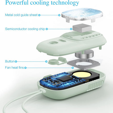 Mini Portable Handheld Air Conditioner Usb Rechargeable BatteryPowered Personal Handheld Cooler, Fast Cold Compress Cooling
