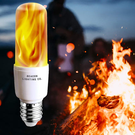 HoogaLife LED Flame Effect Light Bulbs - E26 LED Bulb with Gravity Sensor Flame Night Bulb for Holiday s Home Hotel Bar Party Decoration (2 Pack)
